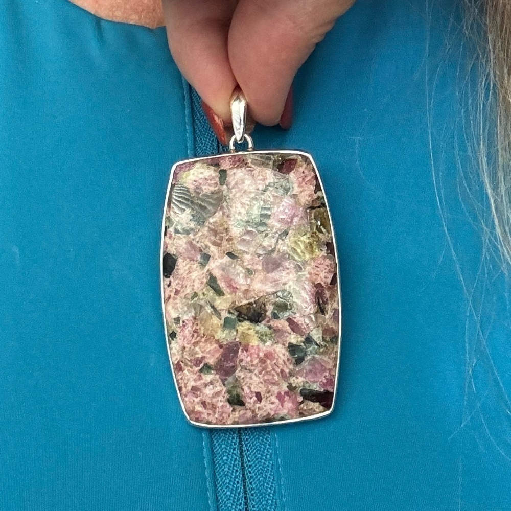 New Fusion Tourmaline pendant necklace in sterling‎ silver